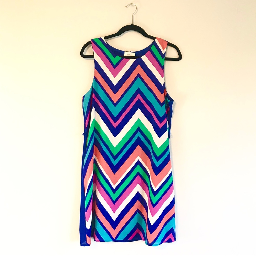 Everly | Geometric Sleeveless Shift Dress